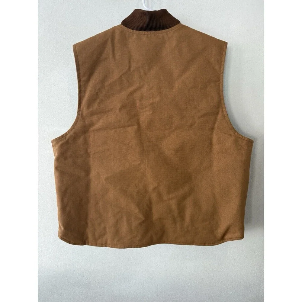 CARHARTT Quilt Lined Duck Canvas Vest Workwear Union USA Made Men’s 2xl